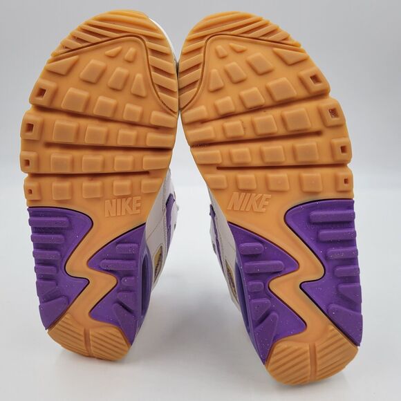 Nike Air Max 90 LTR White Action Grape DV3607-103 Athletic Kids Shoes Size 6Y - Picture 8 of 10